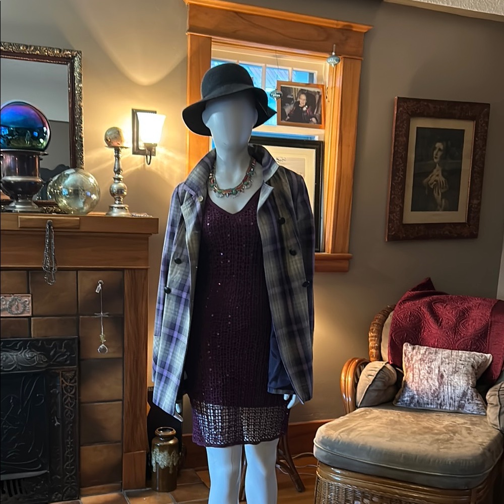 Pro mod purple plaid coat